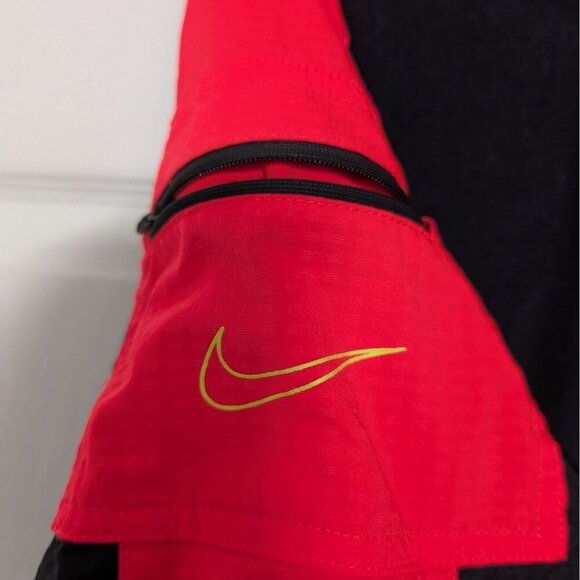 Nike 1/4 Zip Training Hoodie Mens Size Large Black Lightweight Hood Windbreaker - Picture 4 of 12